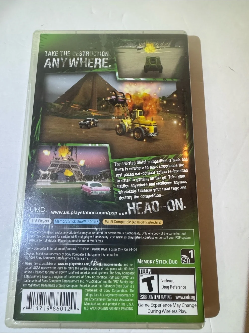 Twisted Metal Head-On Sony PSP Black Label Brand New + Factory Sealed